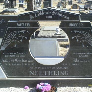 NEETHLING Gabriel Gerhardus 1939-1991 &amp; Barbara 1942-