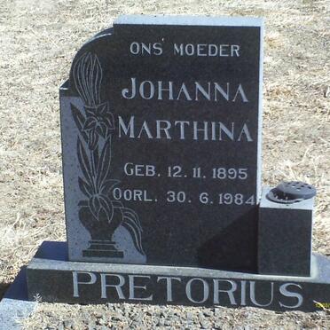 PRETORIUS Johanna Marthina 1895-1984
