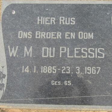 PLESSIS W.M., du 1885-1967