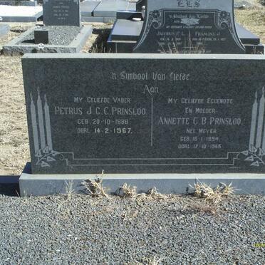 PRINSLOO Petrus J.G.C. 1898-1967 &amp; Annette C.B. MEYER 1894-1965