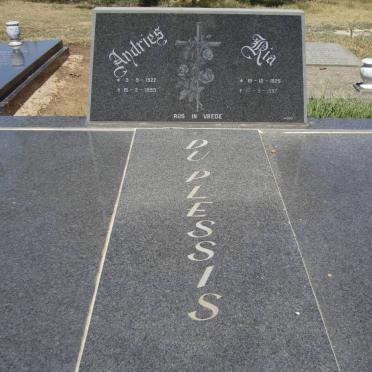 PLESSIS Andries, du 1922-1993 &amp; Ria 1929-1997