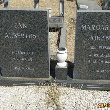POTGIETER Jan Albertus 1907-1991 &amp; Margaretha Johanna DU PLESSIS 1907-1995
