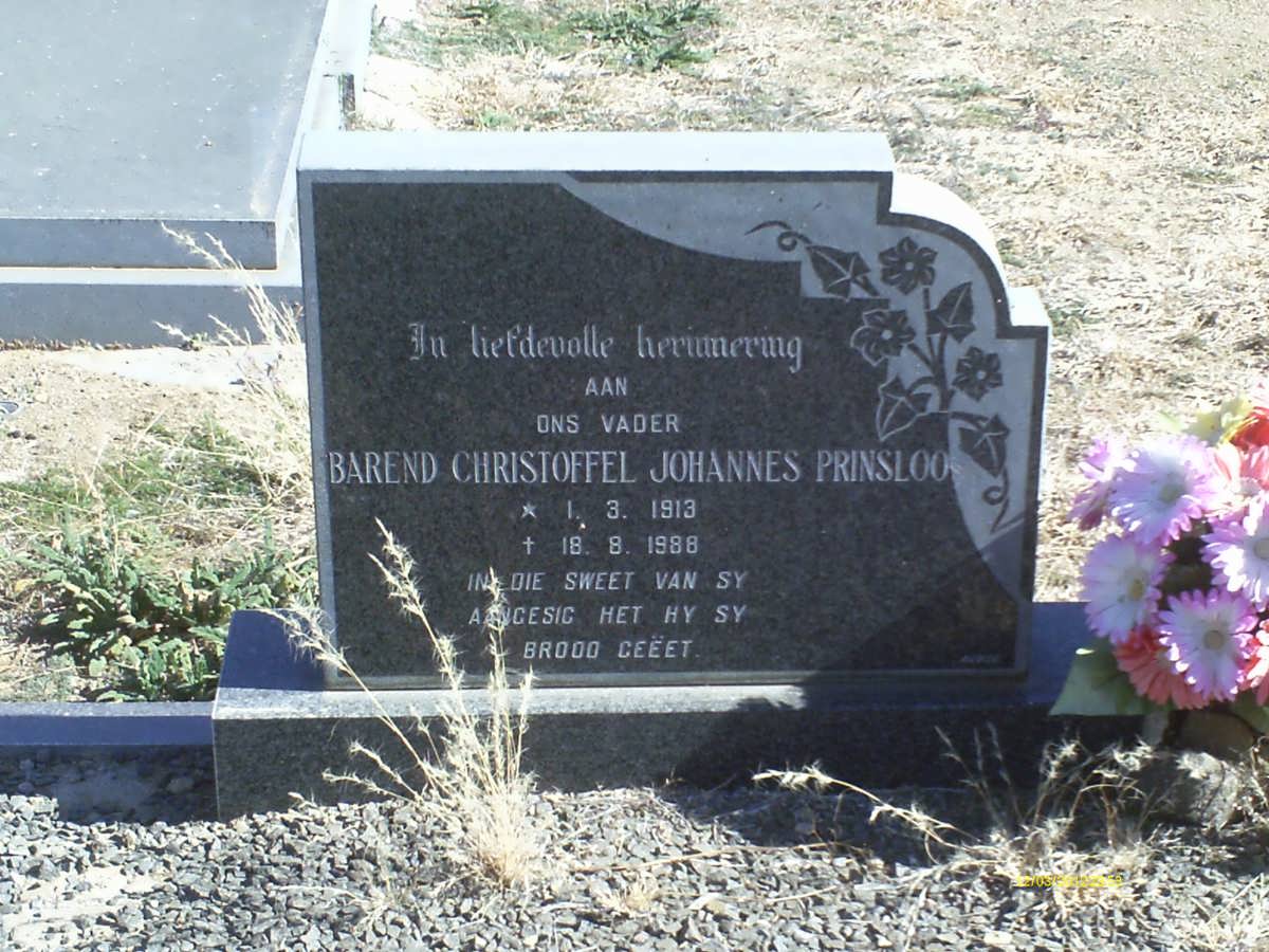 PRINSLOO Barend Christoffel Johannes 1913-1988