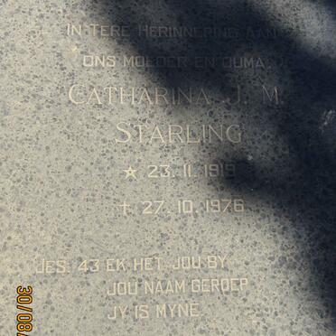ROOS Catharina J.M. Starling 1919-1976