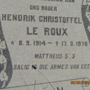 ROUX Hendrik Christoffel, le 1914-1978