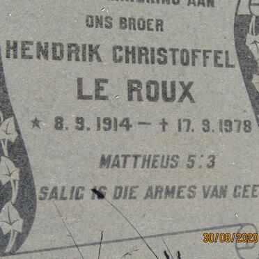 ROUX Hendrik Christoffel, le 1914-1978