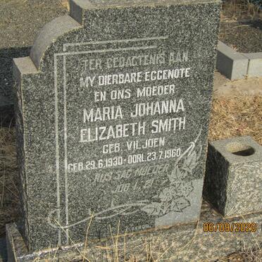 SMITH Maria Johanna Elizabeth nee VILJOEN 1930-1960