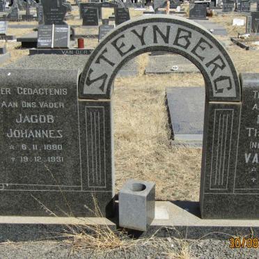 STEYNBERG Jacob Johannes 1880-1931 &amp; Fredrica Theunissina KLOPPER voorheen VAN EEDEN 1891-1976