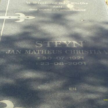 STEYN Jan Matheus Christiaan 1921-2001