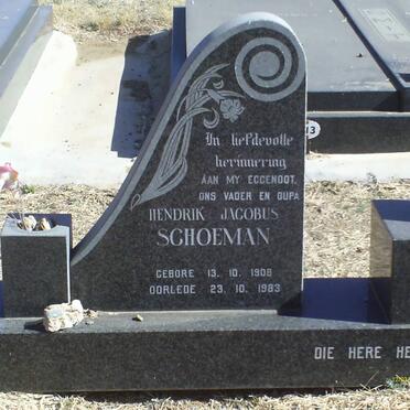 SCHOEMAN Hendrik Jacobus 1908-1983 &amp; Erenchia Adriana V.D. WALT 1908-1984  