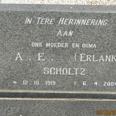 SCHOLTZ Petrus Hermanus 1917-1981 &amp; A.E. ERLANK 1919-2004