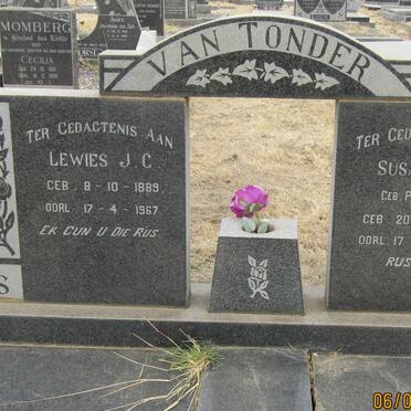 TONDER Lewies J.C., van 1889-1967 &amp; Susanna J. PRETORIUS 1895-1969
