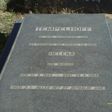 TEMPELHOFF Helena nee BURGER 1894-1964