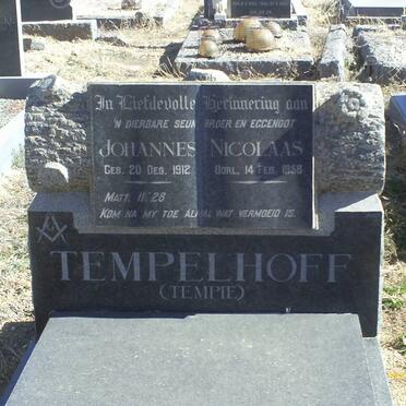 TEMPELHOFF Johannes Nicolaas 1912-1958