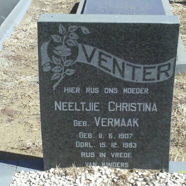 VENTER Neeltjie Christina nee VERMAAK 1907-1983