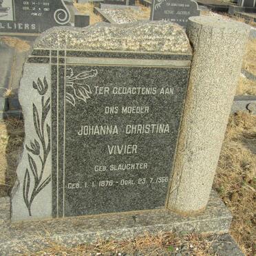 VIVIER Johanna Christina nee SLAUGHTER 1876-1966