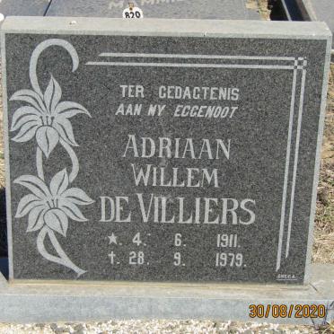 VILLIERS Adriaan Willem, de 1911-1979