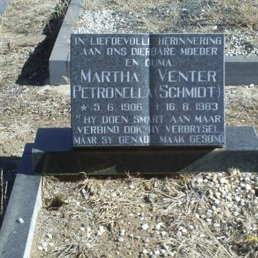 VENTER Martha Petronella nee SCHMIDT 1906-1983