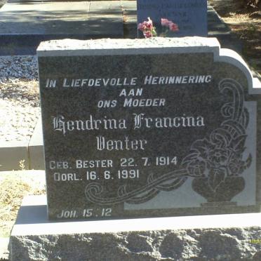 VENTER Hendrina Francina nee BESTER 1914-1991