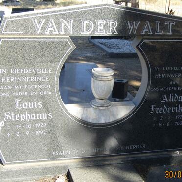 WALT Louis Stephanus, van der 1929-1992 &amp; Alida Frederika  1929-2004
