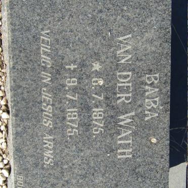 WATH ?, van der 1975-1975