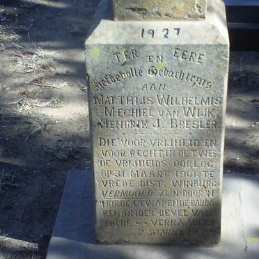 WIJK Matthijs Wilhelmus Mechiel, van -1901 :: BRESSLER Hendrik J. -1901