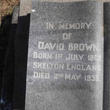 BROWN David 1868-1935