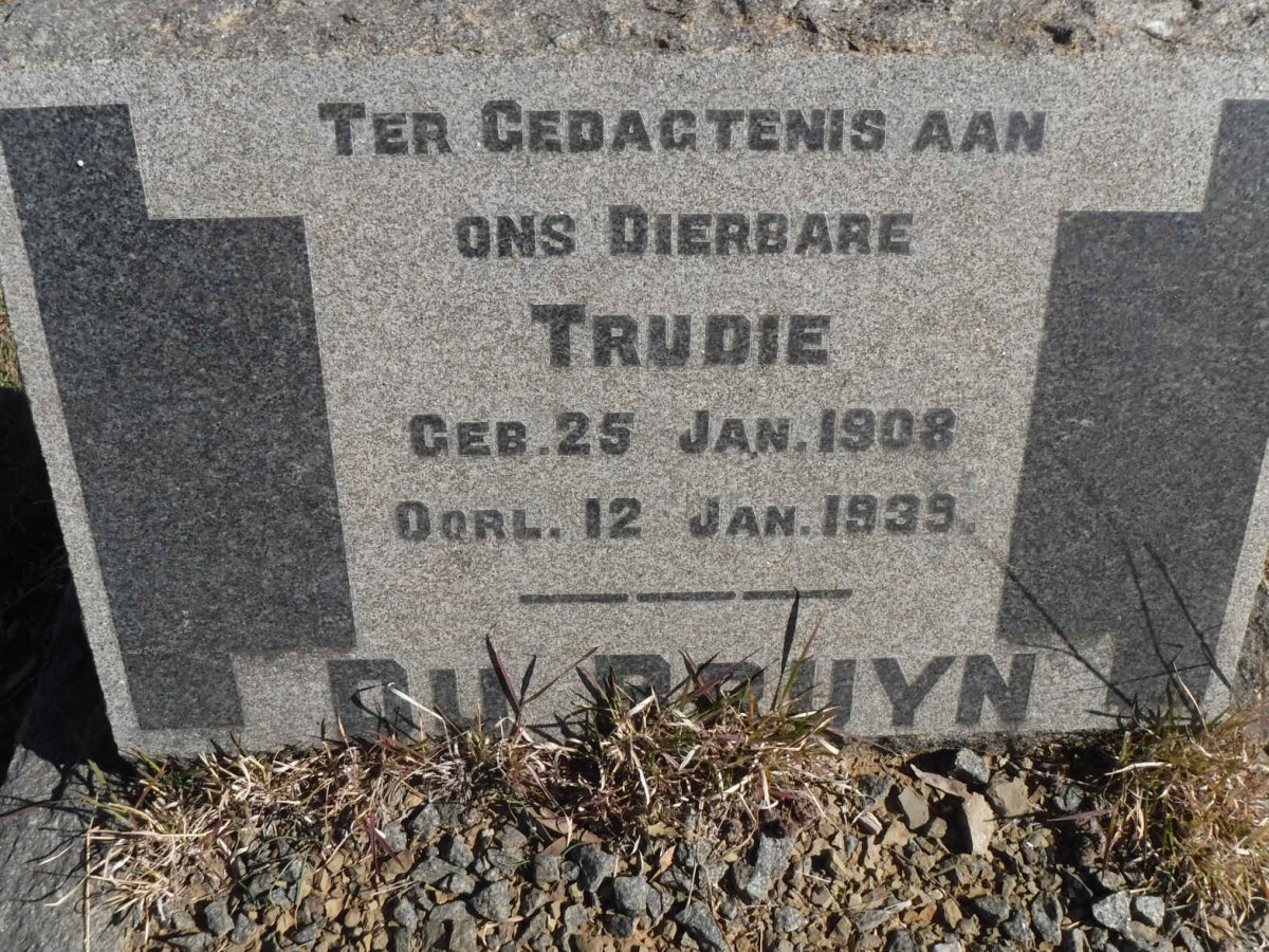 BRUYN Trudie, du 1908-1939