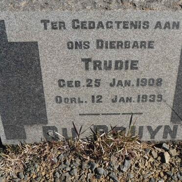 BRUYN Trudie, du 1908-1939