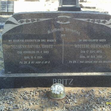 BRITZ Willem Hermanus 1873-1956 &amp; Susanna Jacoba GROBLER 1883-1954