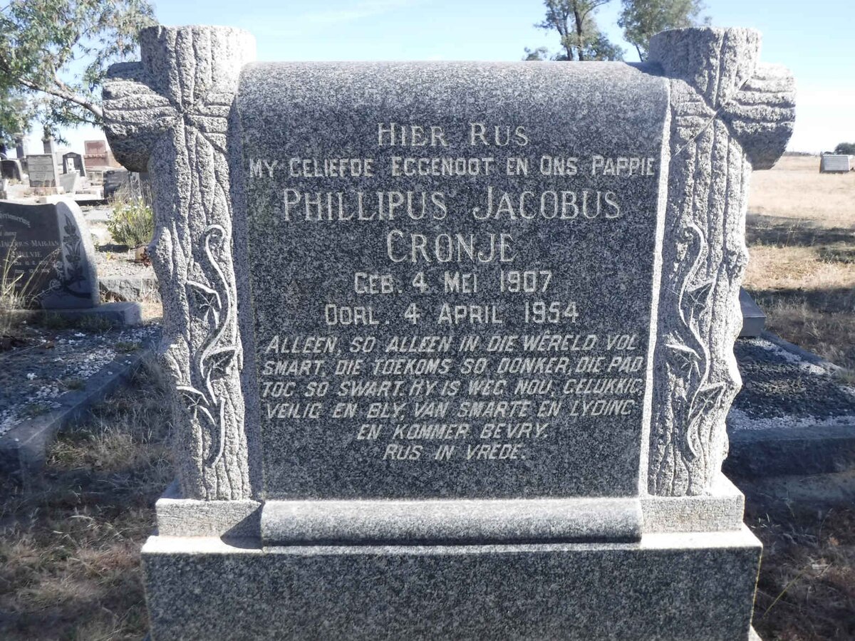 CRONJE Phillipus Jacobus 1907-1954