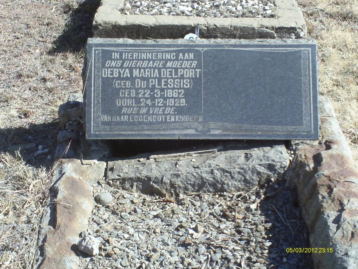 DELPORT Debya Maria nee DU PLESSIS 1862-1929
