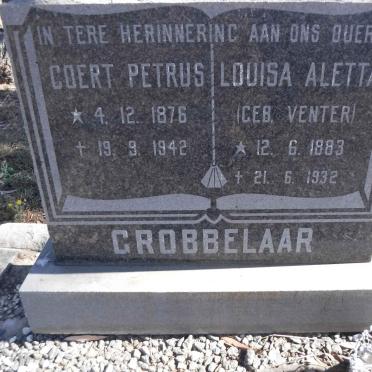 GROBBELAAR Coert Petrus 1876-1942 &amp; Louisa Aletta VENTER 1883-1932