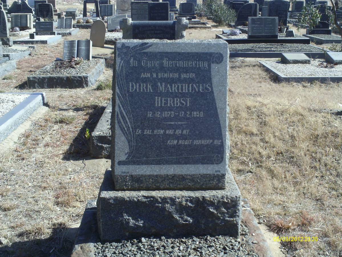 HERBST Dirk Marthinus 1873-1950