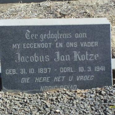 KOTZE Jacobus Jan 1897-1941