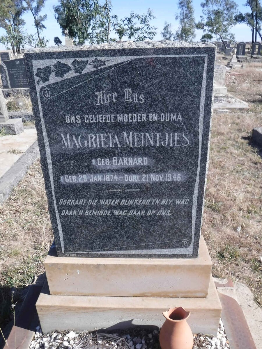 MEINTJIES Magrieta nee BARNARD 1874-1946