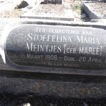 MEINTJES Dawid Lo Ruchama 1906-1956 &amp; Stoffelina Maria MAREE 1908-1976