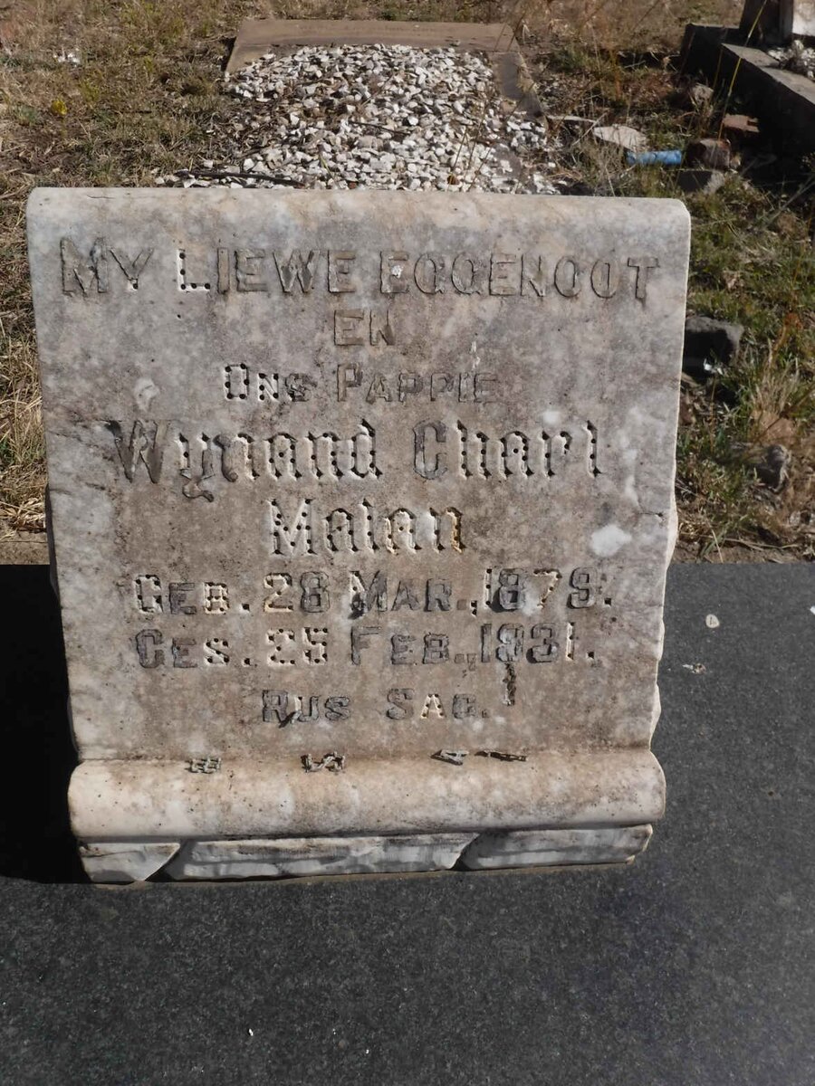 MALAN Wynand Charl 1879-1931