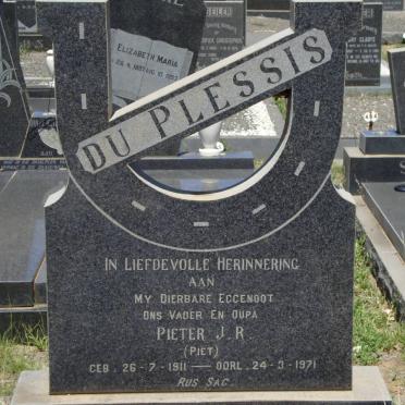 PLESSIS Pieter J.R., du 1911-1971