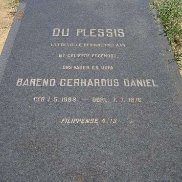 PLESSIS Barend Gerhardus Daniel, du 1893-1976