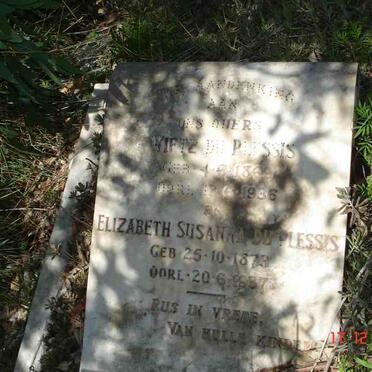 PLESSIS Wietz, du 1869-1936 &amp; Elizabeth Susanna 1873-1937