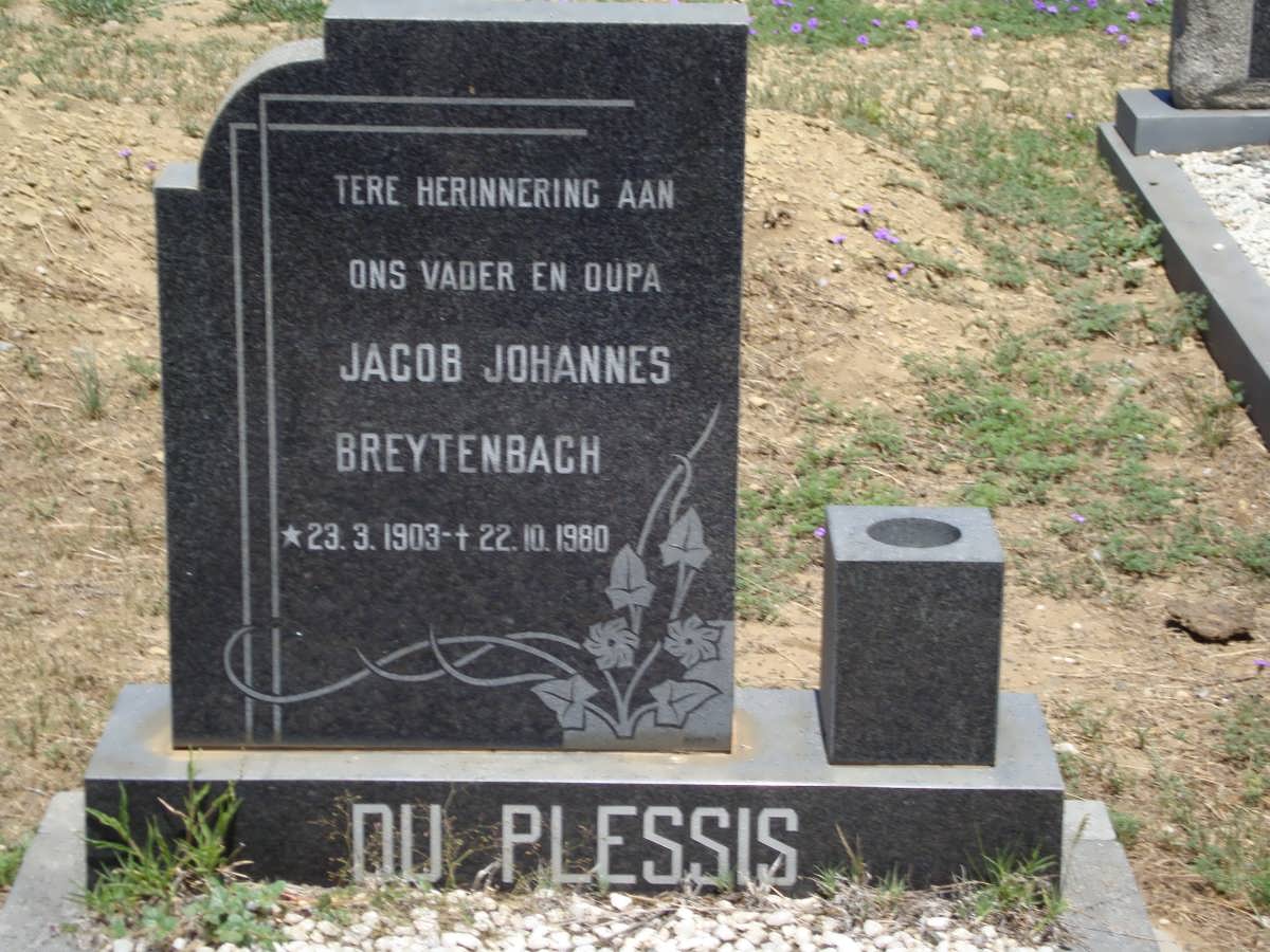 PLESSIS Jacob Johannes Breytenbach, du 1903-1980