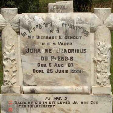 PLESSIS Johannes Hendrikus, du 1871-1928