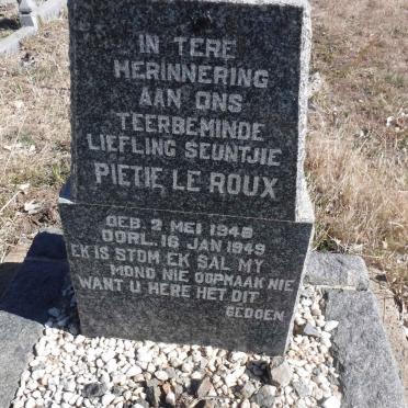 ROUX Pietie, le 1948-1949
