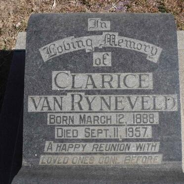 RYNEVELD Clarice, van 1888-1957