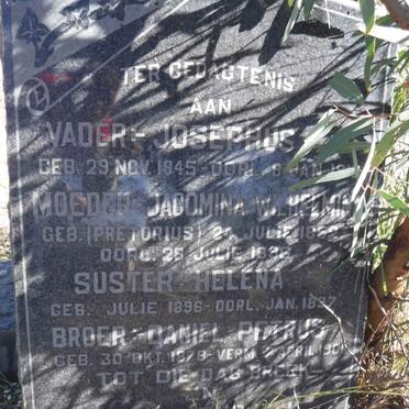 RENSBURG Josephus, Janse van, 1845-1918 &amp; Jacomina Wilhelmina PRETORIUS 1852-1896