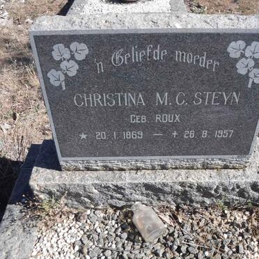 STEYN Christina M.C. nee ROUX 1869-1957