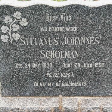 SCHOEMAN Stefanus Johannes 1870-1952