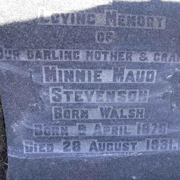 STEVENSON Minnie Maud nee WALSH 1876-1931