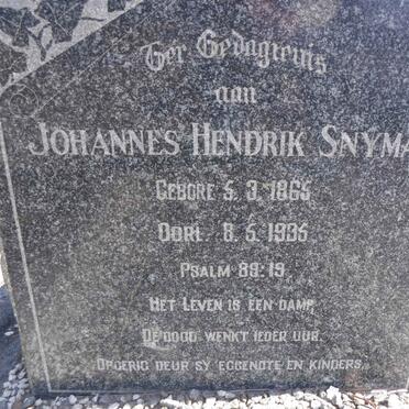 SNYMAN Johannes Hendrik 1865-1935